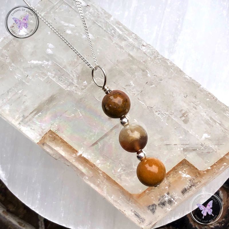 Petrified Wood Bead Pendant